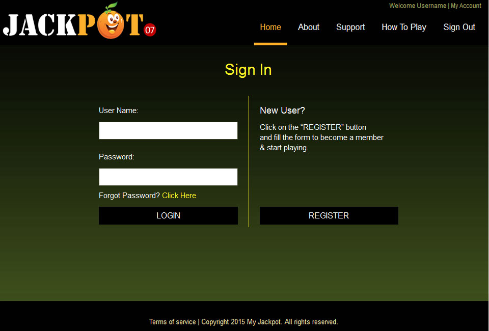 Jackpot07 Login